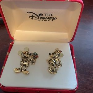 Minnie & mickey mouse earring set